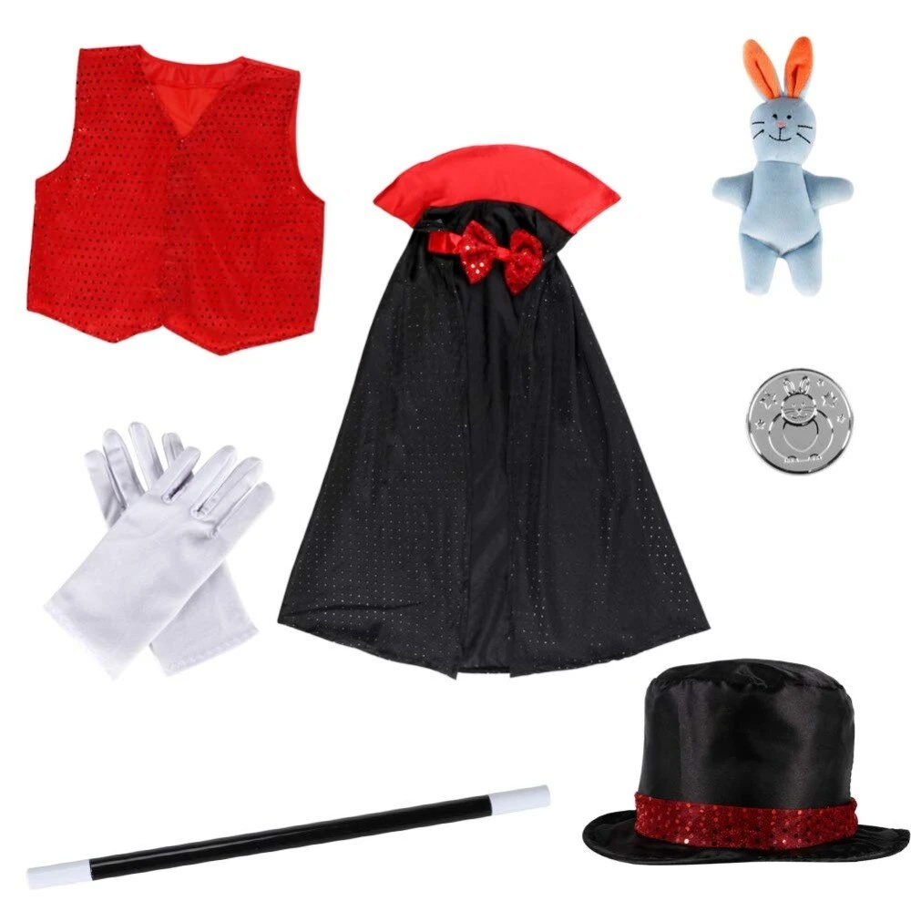 Kids Magician Costume Role Play Set For Toddlers Boys Girls 9 Pieces 1 Kids Magician Costume Role Play Set For Toddlers Boys Girls 9 Pieces