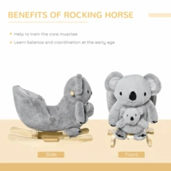 Baby Ride-On Rocking Horse Koala Rocker With Realistic Sounds For Children 18-36 Months 12 Baby Ride-On Rocking Horse Koala Rocker With Realistic Sounds For Children 18-36 Months -Sun Baby Sales Store qaba kids ride on rocking horse koala shaped rocker with realistic sounds for children 18 36 months 2