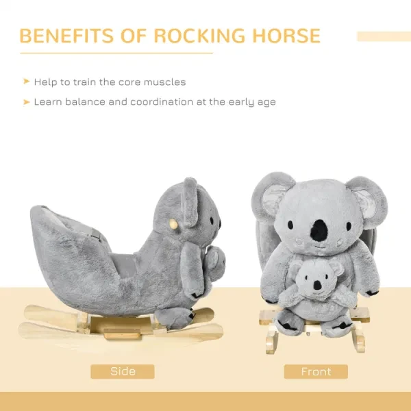 Baby Ride-On Rocking Horse Koala Rocker With Realistic Sounds For Children 18-36 Months 3 Baby Ride-On Rocking Horse Koala Rocker With Realistic Sounds For Children 18-36 Months - Image 3