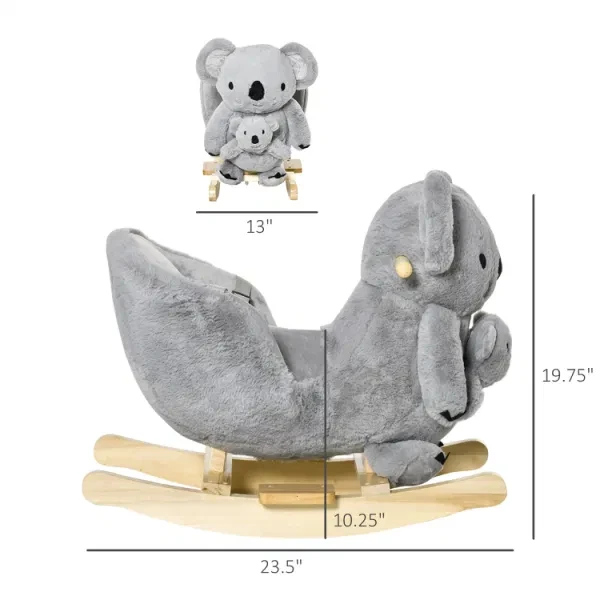 Baby Ride-On Rocking Horse Koala Rocker With Realistic Sounds For Children 18-36 Months 8 Baby Ride-On Rocking Horse Koala Rocker With Realistic Sounds For Children 18-36 Months - Image 8