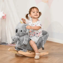 Baby Ride-On Rocking Horse Koala Rocker With Realistic Sounds For Children 18-36 Months
