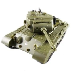 RC Battle Tanks Sherman M4A3 US Medium Tank IR Battle Panzer With Sound & Light -Sun Baby Sales Store rc battle tank 14