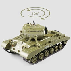 RC Battle Tanks Sherman M4A3 US Medium Tank IR Battle Panzer With Sound & Light -Sun Baby Sales Store rc battle tank 5