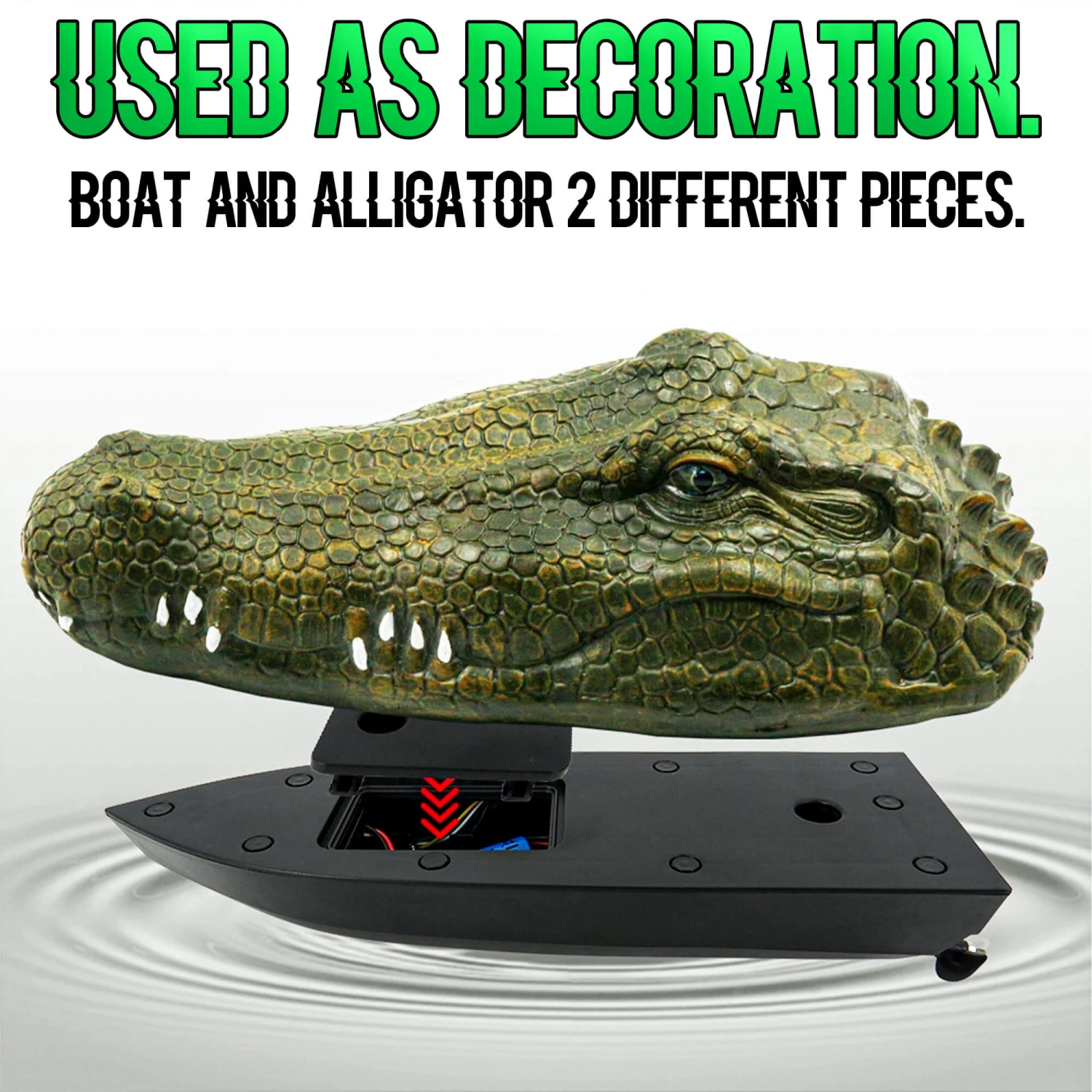 RC Boat With Alligator Head 2.4GHz Scary Funny Crocodile Remote Control Boat Prank Toy For Children 3 RC Boat With Alligator Head 2.4GHz Scary Funny Crocodile Remote Control Boat Prank Toy For Children - Image 3