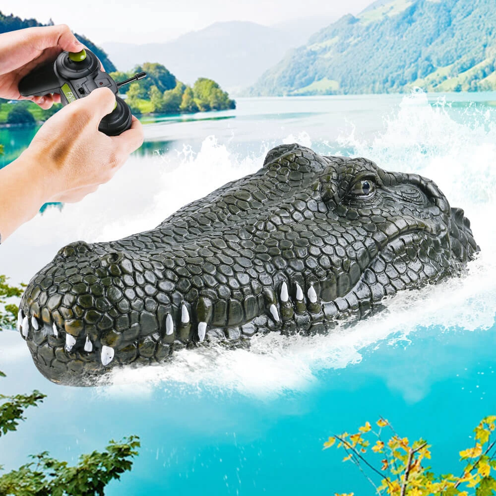 RC Boat With Alligator Head 2.4GHz Scary Funny Crocodile Remote Control Boat Prank Toy For Children 2 RC Boat With Alligator Head 2.4GHz Scary Funny Crocodile Remote Control Boat Prank Toy For Children - Image 2