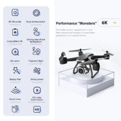 Mini Drone With Camera For Kids 6K Remote Control FPV Quadcopter With Gesture Sensing For Beginners -Sun Baby Sales Store rc drone with camera 16