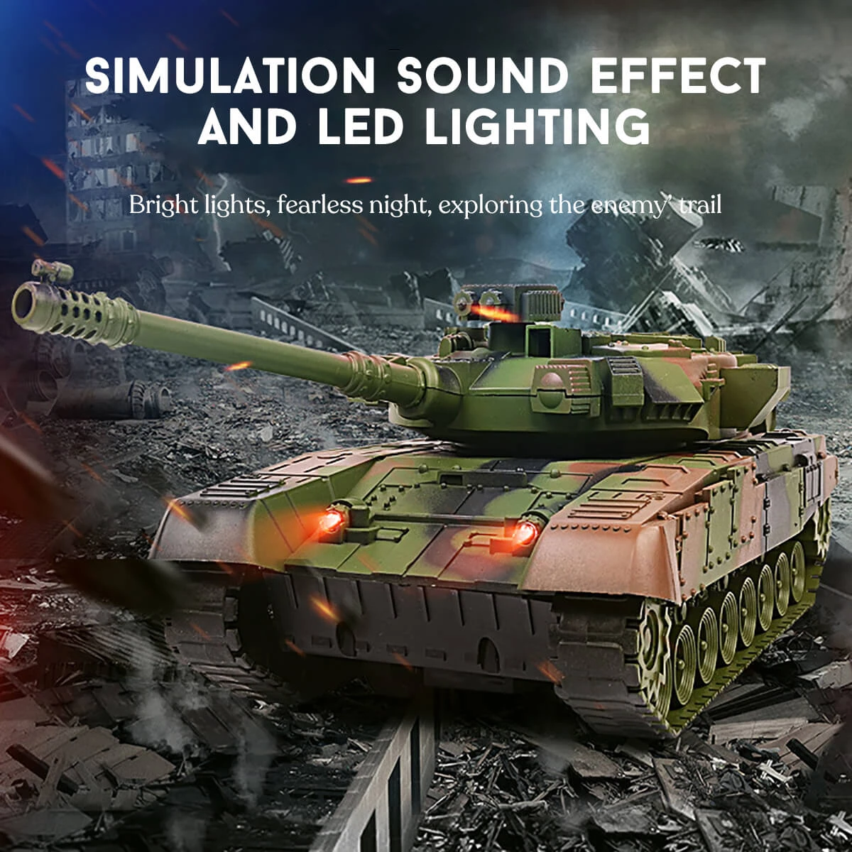 12.3" Remote Control Tank RC Vehicle Full-Function Stunt Tank Toy For Kids Gift 4 12.3" Remote Control Tank RC Vehicle Full-Function Stunt Tank Toy For Kids Gift - Image 4