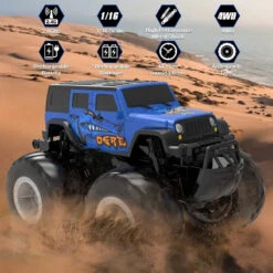 Amphibious RC Car 1/16 Remote Control Off-Road Waterproof Vehicle RC Monster Truck 23 Amphibious RC Car 1/16 Remote Control Off-Road Waterproof Vehicle RC Monster Truck -Sun Baby Sales Store rc waterproof car