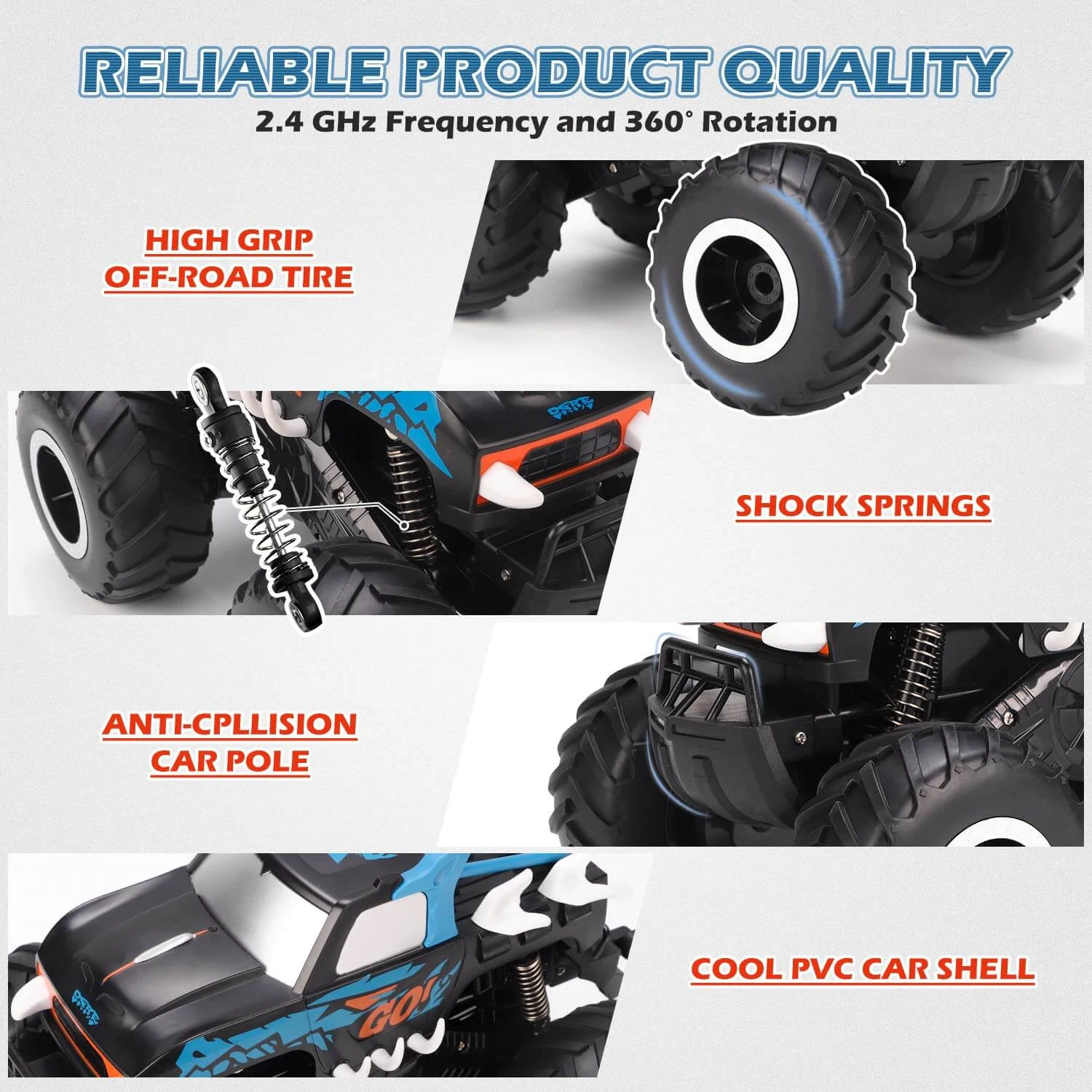 Amphibious RC Car 1/16 Remote Control Off-Road Waterproof Vehicle RC Monster Truck 10 Amphibious RC Car 1/16 Remote Control Off-Road Waterproof Vehicle RC Monster Truck - Image 10