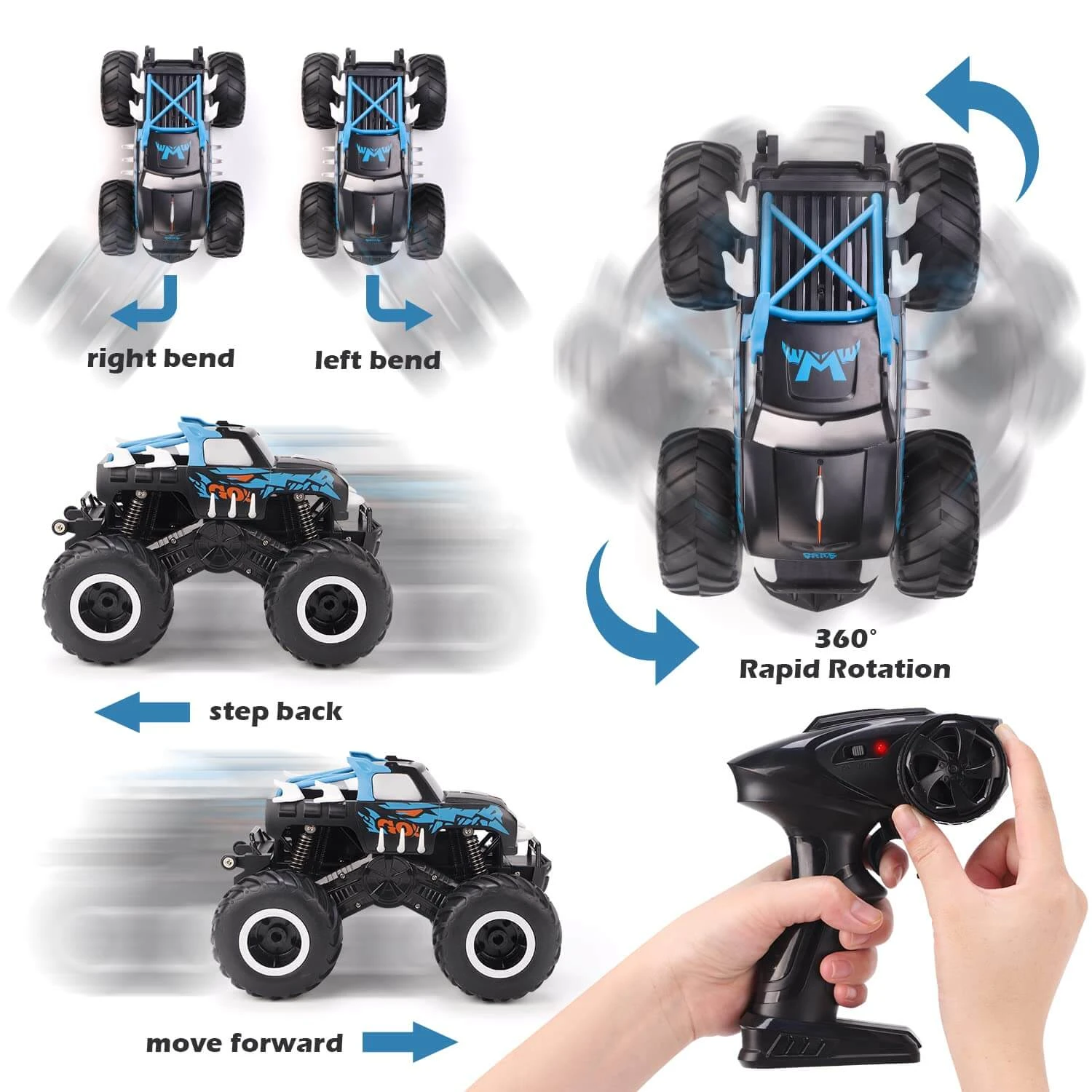 Amphibious RC Car 1/16 Remote Control Off-Road Waterproof Vehicle RC Monster Truck 9 Amphibious RC Car 1/16 Remote Control Off-Road Waterproof Vehicle RC Monster Truck - Image 9