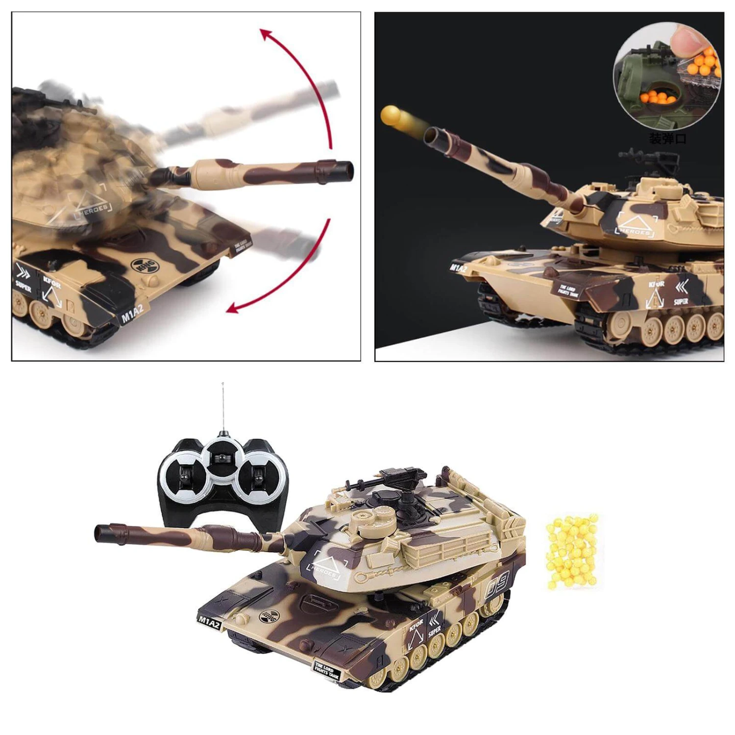 Kids RC Battle Tank 10.5'' Remote Control Tanks All Terrains Crawler 6 Kids RC Battle Tank 10.5'' Remote Control Tanks All Terrains Crawler - Image 6