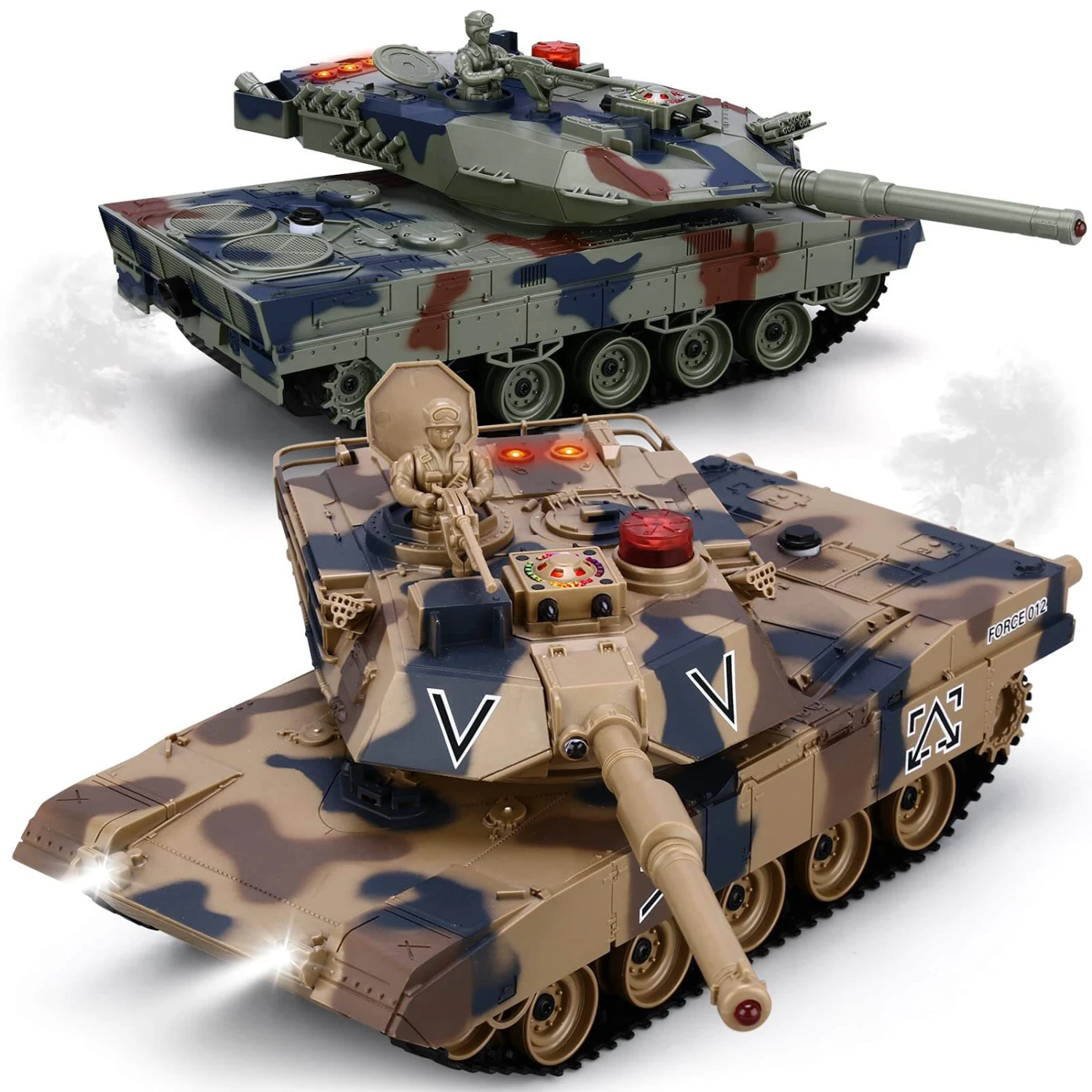 RC Tank With Smoke Effect Remote Control Battle Mist Spray Tank Toy With Life Indicators For Kids 1 RC Tank With Smoke Effect Remote Control Battle Mist Spray Tank Toy With Life Indicators For Kids