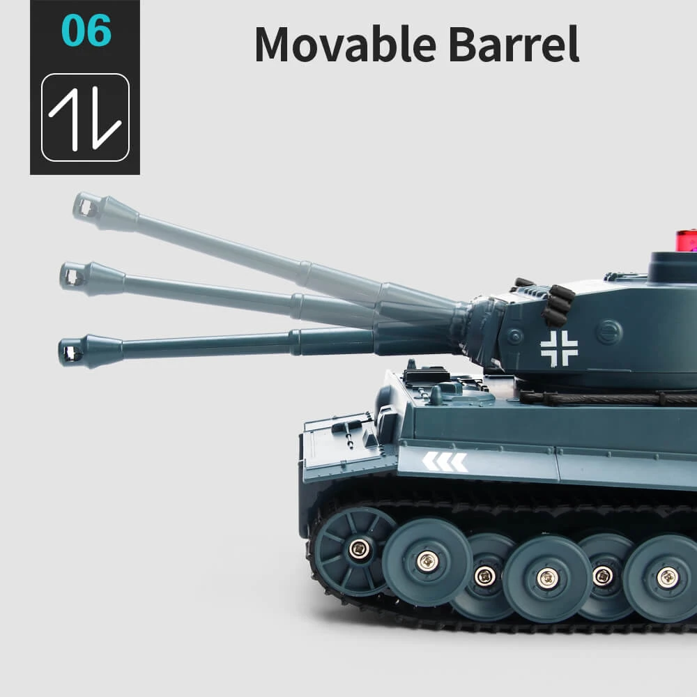 Remote Control Tank RC Vehicle Full-Function Stunt Car With Movable Turret For Kids 9 Remote Control Tank RC Vehicle Full-Function Stunt Car With Movable Turret For Kids - Image 9