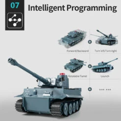 Remote Control Tank RC Vehicle Full-Function Stunt Car With Movable Turret For Kids 27 Remote Control Tank RC Vehicle Full-Function Stunt Car With Movable Turret For Kids -Sun Baby Sales Store remote control battle tank 14