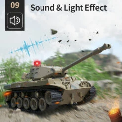 Remote Control Tank RC Vehicle Full-Function Stunt Car With Movable Turret For Kids 29 Remote Control Tank RC Vehicle Full-Function Stunt Car With Movable Turret For Kids -Sun Baby Sales Store remote control battle tank 16