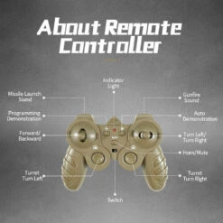 Remote Control Tank RC Vehicle Full-Function Stunt Car With Movable Turret For Kids 33 Remote Control Tank RC Vehicle Full-Function Stunt Car With Movable Turret For Kids -Sun Baby Sales Store remote control battle tank 4