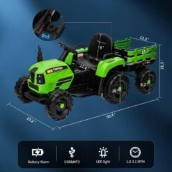 Childrens Ride On Tractor With Trailer 2 In 1 Remote Control 12V Power Wheels Tractor Kids Ride On Toys 16 Childrens Ride On Tractor With Trailer 2 In 1 Remote Control 12V Power Wheels Tractor Kids Ride On Toys -Sun Baby Sales Store remote control childrens Ride on Tractor 8