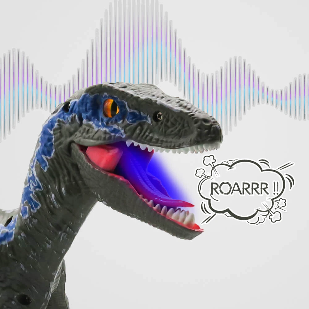Kids RC Dinosaur Toys Roaring Velociraptor With Lights And Sound Electronic Dinosaur Robot 5 Kids RC Dinosaur Toys Roaring Velociraptor With Lights And Sound Electronic Dinosaur Robot - Image 5