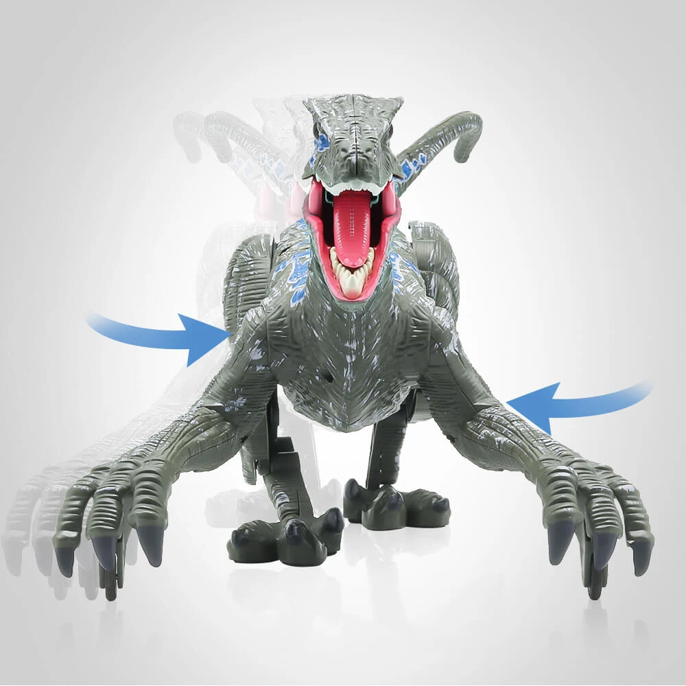 Kids RC Dinosaur Toys Roaring Velociraptor With Lights And Sound Electronic Dinosaur Robot 6 Kids RC Dinosaur Toys Roaring Velociraptor With Lights And Sound Electronic Dinosaur Robot - Image 6
