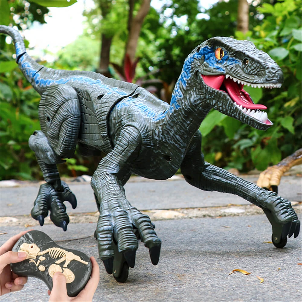Kids RC Dinosaur Toys Roaring Velociraptor With Lights And Sound Electronic Dinosaur Robot 1 Kids RC Dinosaur Toys Roaring Velociraptor With Lights And Sound Electronic Dinosaur Robot