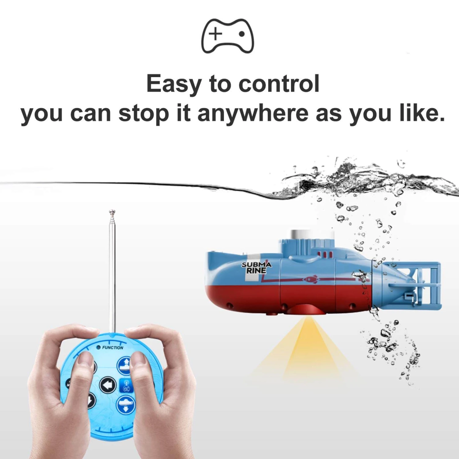 Mini Remote Control Submarine Waterproof Diving Toy 6 Channels Boat For Boys And Girls 5 Mini Remote Control Submarine Waterproof Diving Toy 6 Channels Boat For Boys And Girls - Image 5