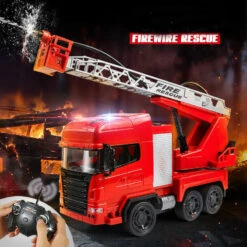Water Spray RC Fire Truck Rescue Engine Remote Control And Electronic Vehicle -Sun Baby Sales Store remotecontrolfirerescuetruck 17