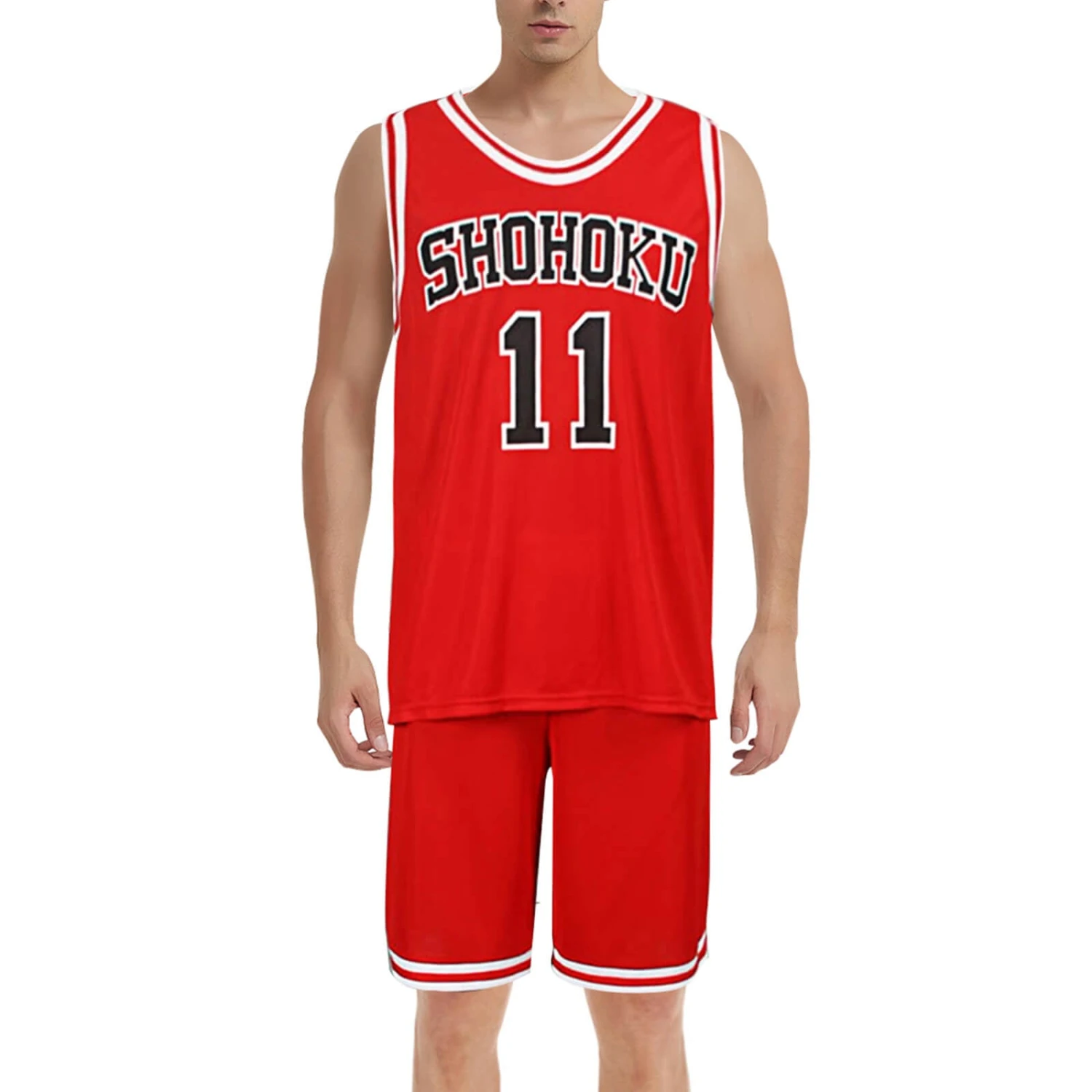 Shohoku Jersey Basketball Vest Shorts Suit Hanamichi Sakuragi Kaede Rukawa Sleeveless Sportswear For Kids Adults 7 Shohoku Jersey Basketball Vest Shorts Suit Hanamichi Sakuragi Kaede Rukawa Sleeveless Sportswear For Kids Adults - Image 7
