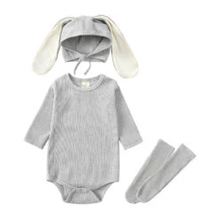 Toddler Bunny Outfit Rabbit Ears Hat Baby Romper And Stocking Set For Easter 11 Toddler Bunny Outfit Rabbit Ears Hat Baby Romper And Stocking Set For Easter -Sun Baby Sales Store toddler Easter bunny romper 8
