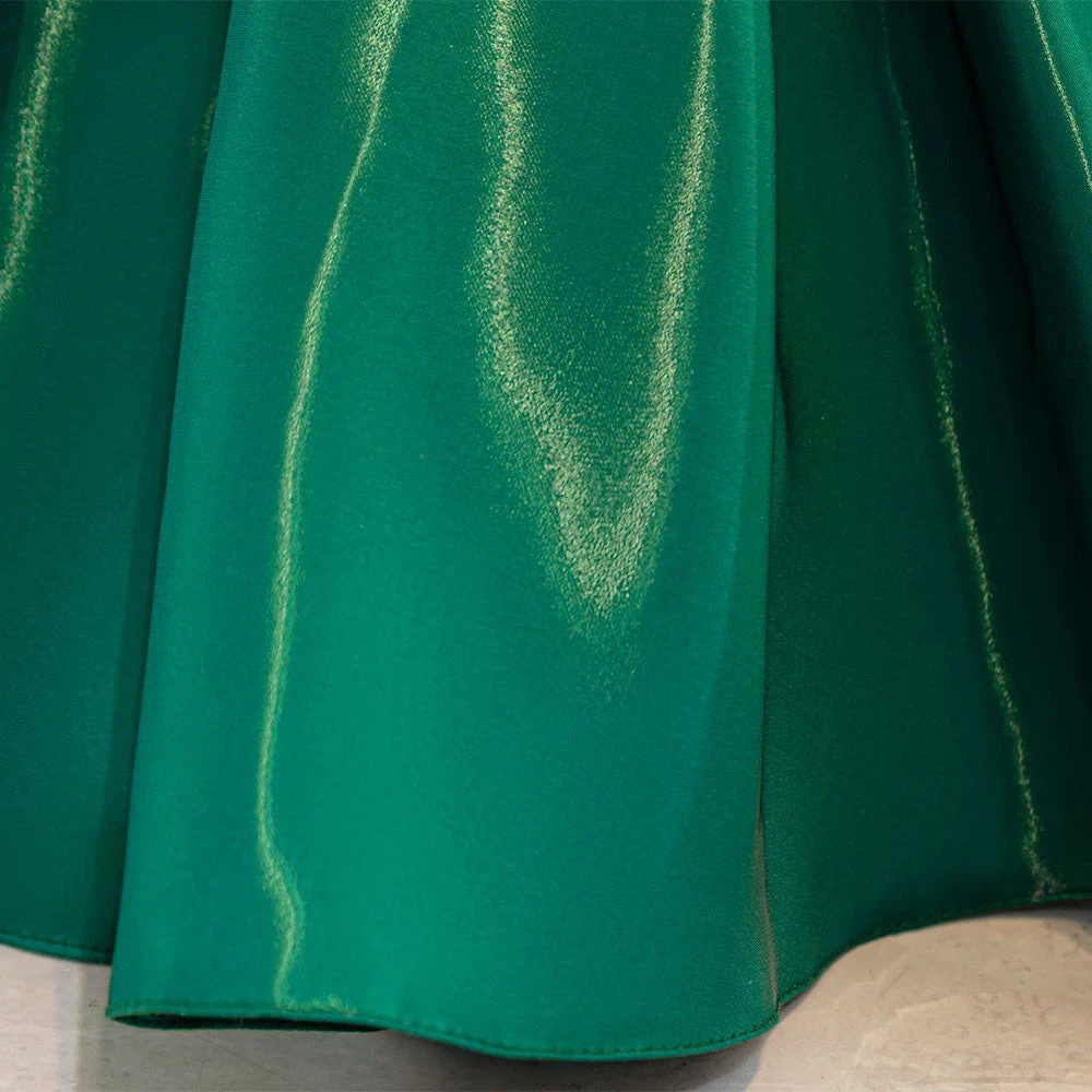 Toddler Christmas Party Dress Formal Puff Sleeve Xmas Smocked Green Costume For Girls 5 Toddler Christmas Party Dress Formal Puff Sleeve Xmas Smocked Green Costume For Girls - Image 5