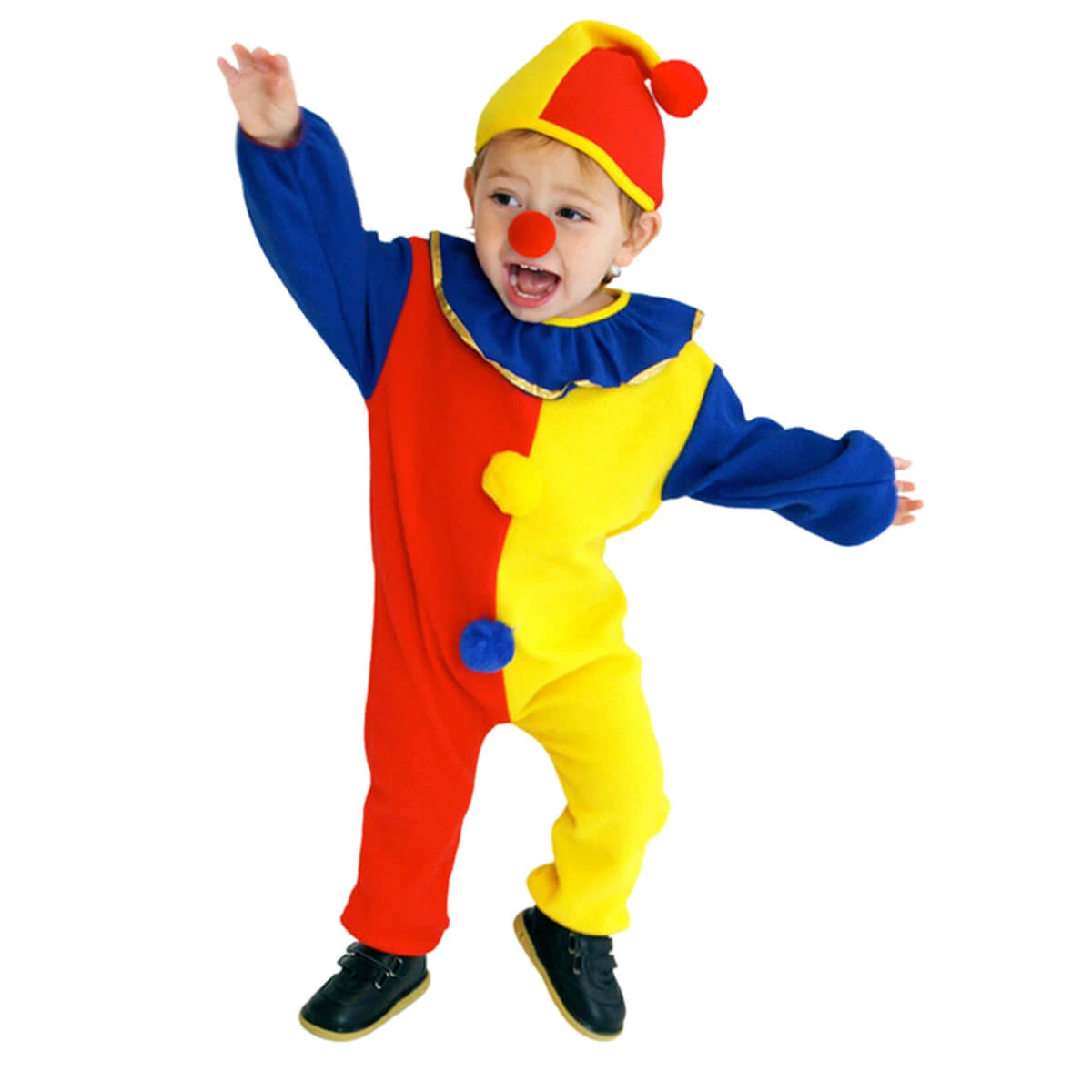 Toddler Kids Clown Costume Onesie Pajamas And Hat For Boys And Girls 3-6 Years 7 Toddler Kids Clown Costume Onesie Pajamas And Hat For Boys And Girls 3-6 Years - Image 7