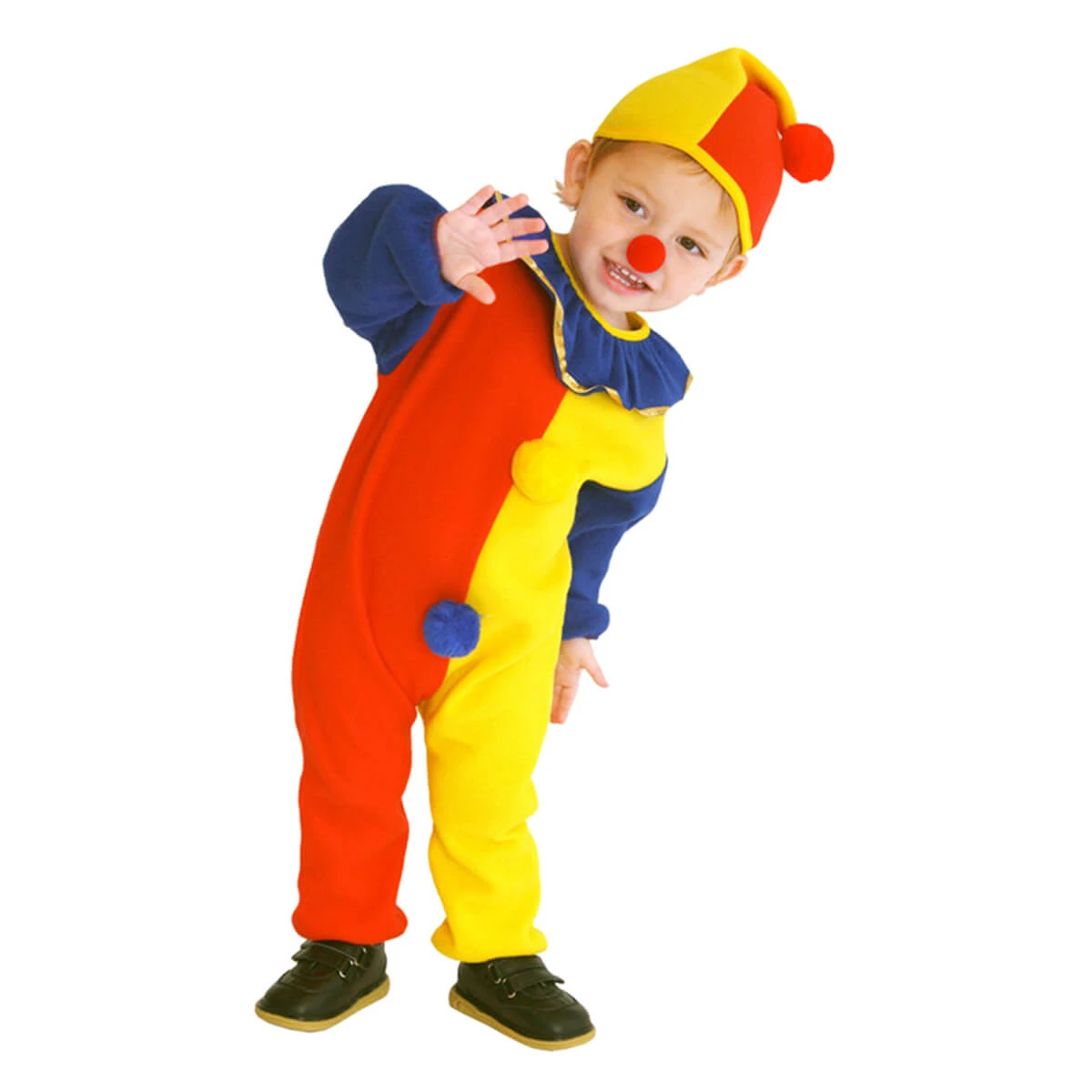Toddler Kids Clown Costume Onesie Pajamas And Hat For Boys And Girls 3-6 Years 3 Toddler Kids Clown Costume Onesie Pajamas And Hat For Boys And Girls 3-6 Years - Image 3
