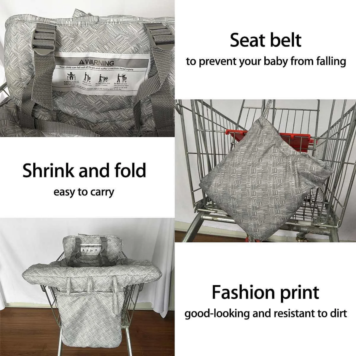 Baby Shopping Cart Seat Cushion Toddler Chair Cushion Travel Portable Mat 3 Baby Shopping Cart Seat Cushion Toddler Chair Cushion Travel Portable Mat - Image 3