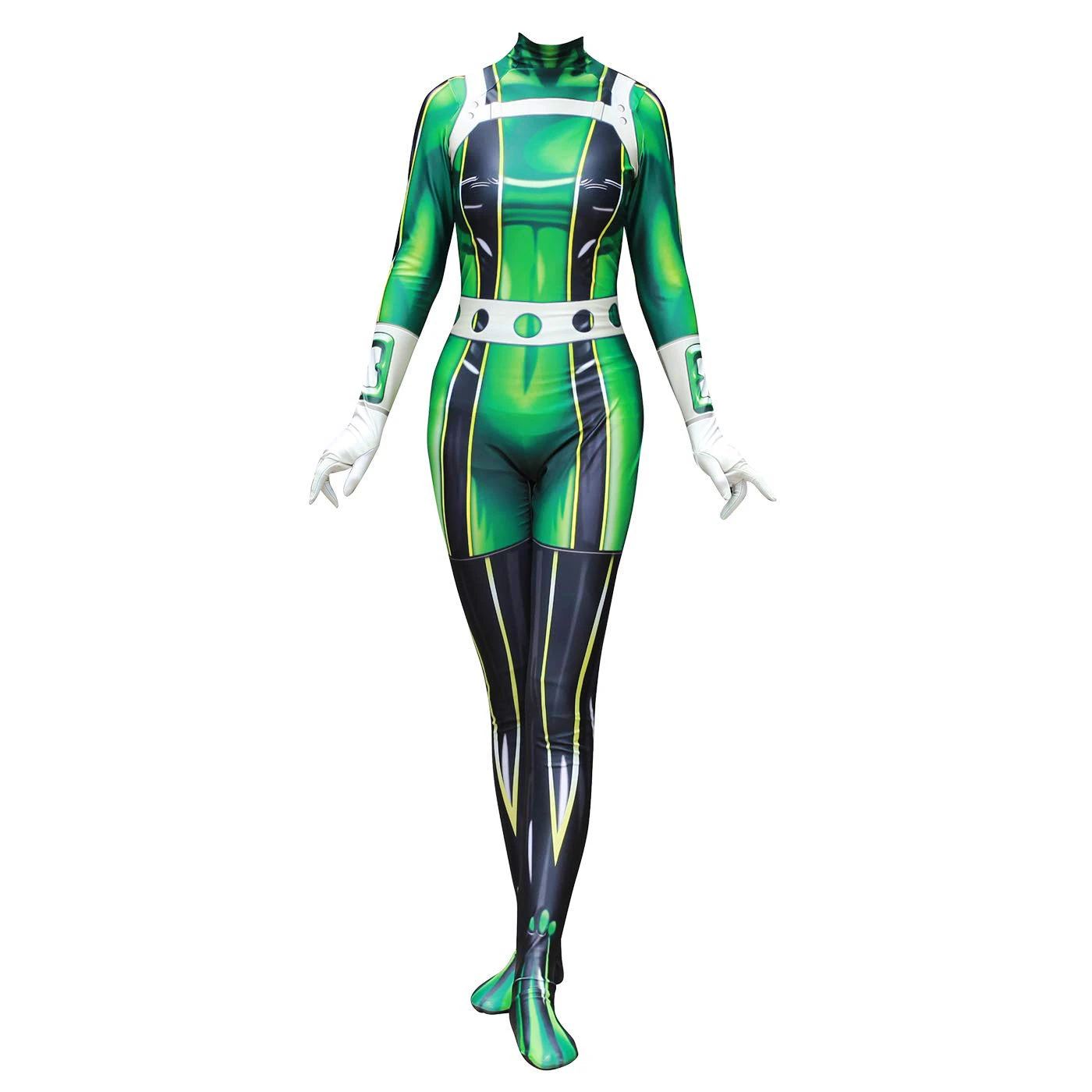 Tsuyu Asui Jumpsuit Rainy Season Hero Froppy Costume Green Bodysuit For Cosplay 5 Tsuyu Asui Jumpsuit Rainy Season Hero Froppy Costume Green Bodysuit For Cosplay - Image 5