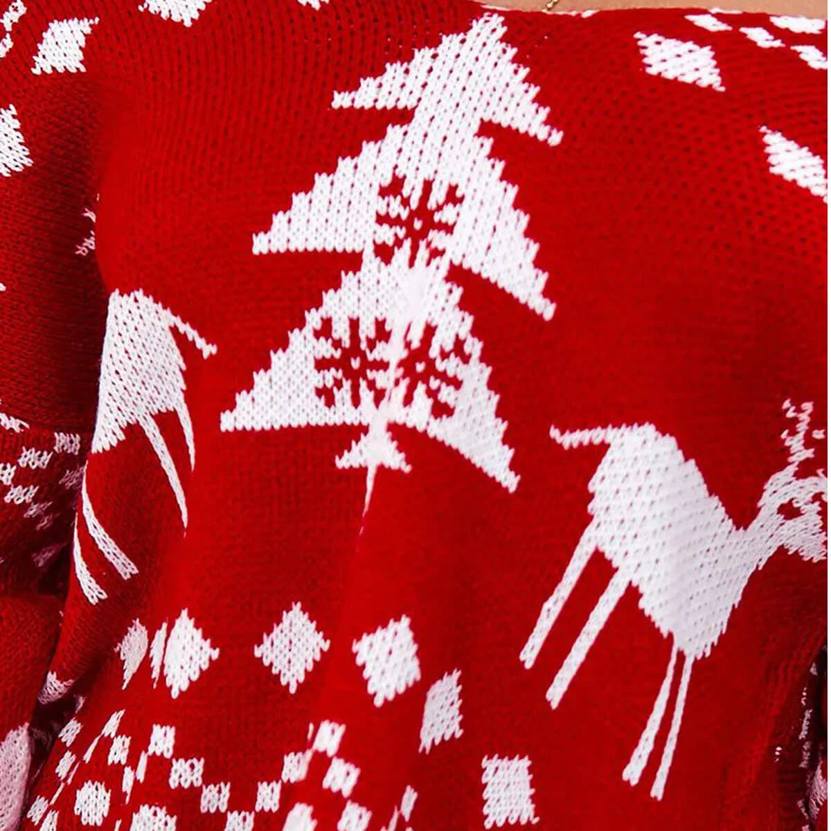 Women Christmas Sweater Criss Cross Backless Pullover Christmas Red Sweater With Long Sleeves 5 Women Christmas Sweater Criss Cross Backless Pullover Christmas Red Sweater With Long Sleeves - Image 5