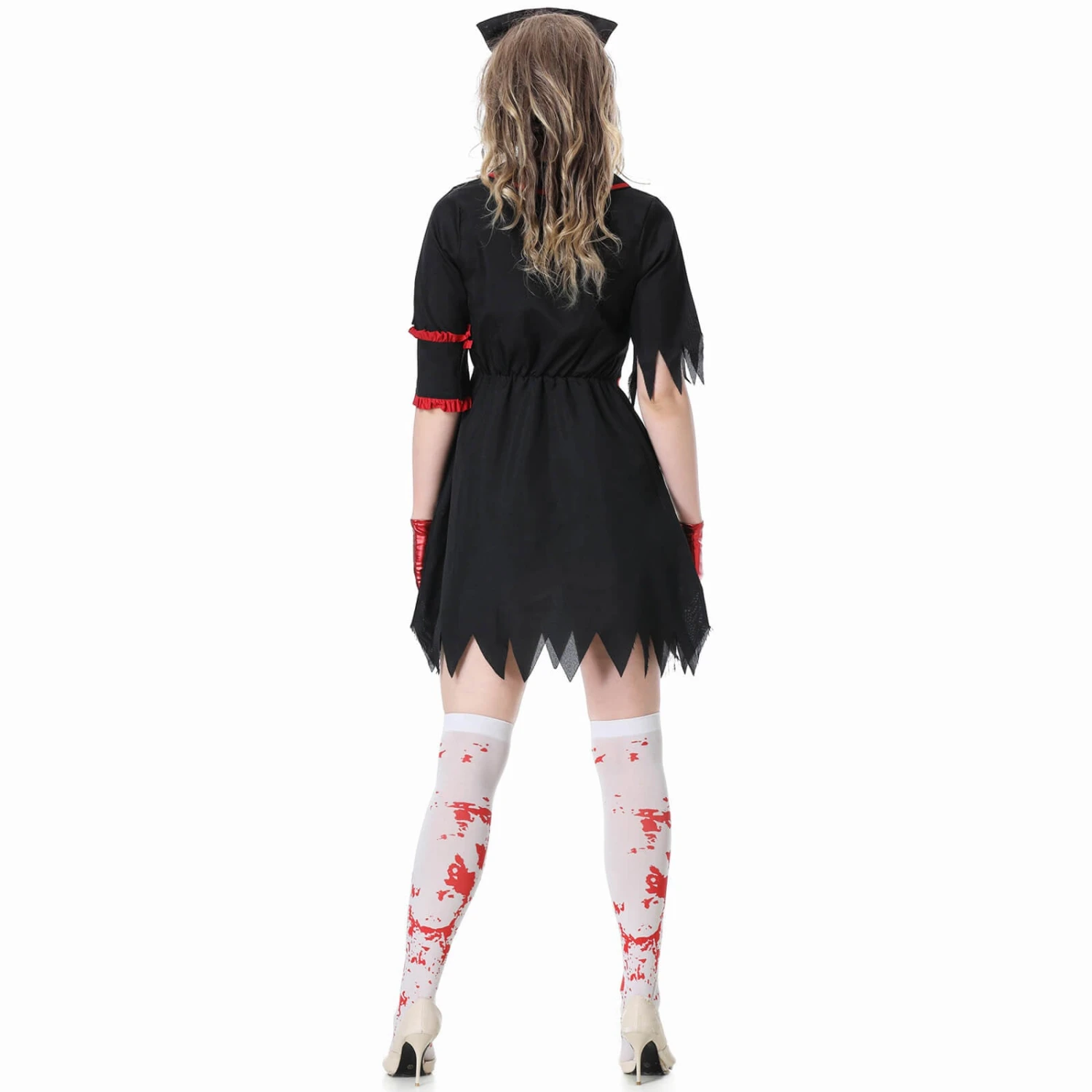 Vampire Costume Adult Zombie Nurse Cosplay Outfit Horror Ghost Bride Dress For Halloween 2 Vampire Costume Adult Zombie Nurse Cosplay Outfit Horror Ghost Bride Dress For Halloween - Image 2